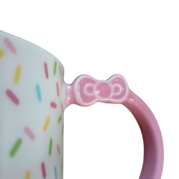 Sanrio Hello Kitty Cafe Mug with Sprinkles Exclusive New In Box 16 oz. Pink Bow - Picture 12 of 13